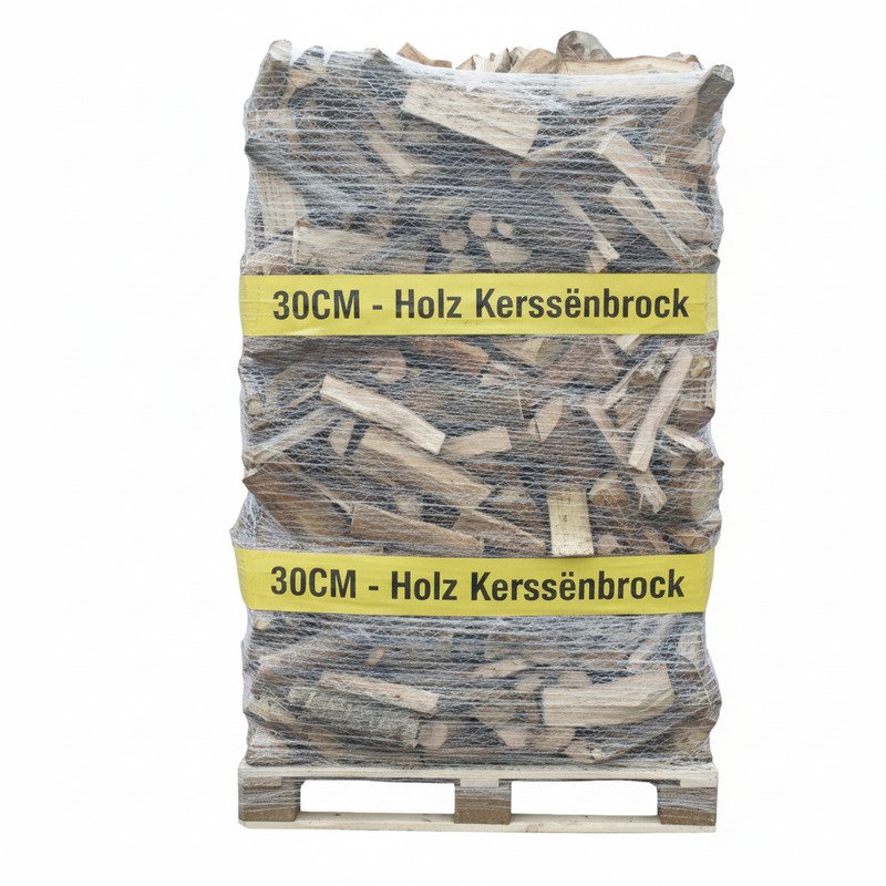 Brennholz 25 cm – Ballen auf Palette 2RM